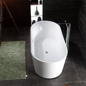 Bañera Acrílica Moderna Estilo <span class=keywords><strong>Hamaca</strong></span>, Independiente, con Desagüe y Grifo Incluidos, para <span class=keywords><strong>Baño</strong></span>, Hotel, Villa y Parque - Product Image 3