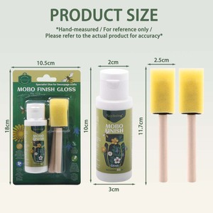 <span class=keywords><strong>Colle</strong></span> Mobo Finish pour transfert sur bois, plastique et verre, grande capacité, avec pinceau éponge, vente en gros - Product Image 3