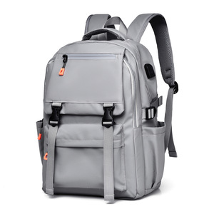 Laptop <b>Backpack</b> Oxford Cloth 14 Inches Antibacterial <b>Large</b> Capacity Travel School Bag Casual Style Neutral Gender - Product Image 1