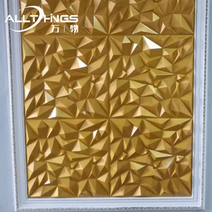Panel/Adhesivo de Pared 3D de PVC Impermeable con Forma de Diamante para Decoración de Paredes Modernas en Sala de Estar y Dormitorio, Otros Paneles - Product Image 3