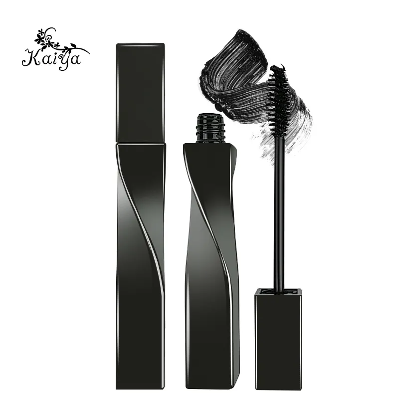 Mewah Kustom 3D Mata Berwarna Makeup Volume Memperpanjang Bulu Mata Hitam Tahan Air Serat Maskara Vegan Mascara Label Pribadi