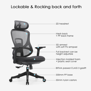 Nhà máy cung cấp đồ nội thất văn phòng hiện đại, ghế văn phòng lưới thiết kế mới, thoải mái, tiện dụng, thiết bị văn phòng, bàn làm việc - Product Image 6