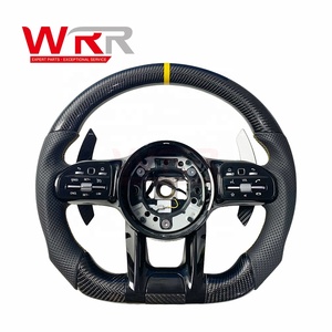 <span class=keywords><strong>Volant</strong></span> en cuir perforé en fibre de carbone personnalisé <span class=keywords><strong>AMG</strong></span> pour Mercedes-Benz W204 W205 W211 W212 W213 W218 G63 E300 GLA - Product Image 3