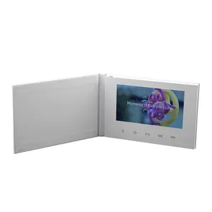 4 5 7 10 inch LCD video kỹ thuật số thiệp chúc mừng video Brochure