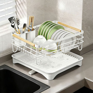 Égouttoir carré pour bols, assiettes, plats, séchage rapide, support de rangement de cuisine sans accessoires YW1014 - Product Image 4