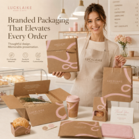 Cajas de Embalaje de Papel para Pasteles, Galletas, Pan, Donuts y Macarons, Plegables, con Impresión de Grado Alimenticio, Ecológicas y con Diseño de Logotipo Personalizado