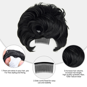 AliLeader Chignon synthétique avec peigne latéral malpropre Clip en chignon polyvalent pour femmes Usage quotidien - Product Image 5