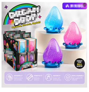 Jouets sensoriels anti-stress en forme de goutte d'eau, cube agréable à presser avec paillettes, super solides, pour enfants et adultes - Product Image 1