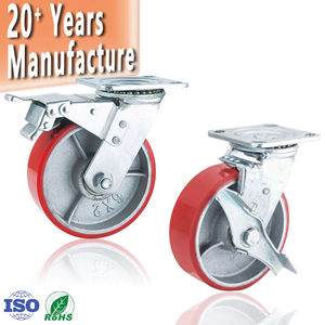 4 5 6 <span class=keywords><strong>8</strong></span>-Zoll-Lenkrad Großhandels preis Hoch leistungs werkzeug Rolls chrank Eisen PU Top Plate Trolley Industrial <span class=keywords><strong>Caster</strong></span> - Product Image 1