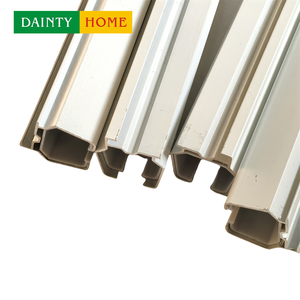 Rail de rideau en aluminium blanc ultra-mince profil bas incurvé montage au plafond tringles à rideaux modernes et accessoires - Product Image 5