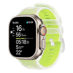 Bracelet en silicone de couleur gelée pour <span class=keywords><strong>Apple</strong></span> <span class=keywords><strong>Watch</strong></span> Ultra Band 49mm 45mm 44mm 42mm IWatch Series 11 10 46mm 9 8 <span class=keywords><strong>7</strong></span> 6 5 SE3, bracelet de sport - Product Image 2
