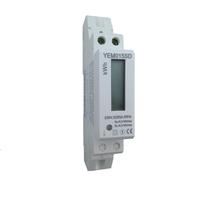 Pengukur daya listrik fase tunggal, meteran energi rel DIN Digital Pintar Analog dengan kwh, fase tunggal