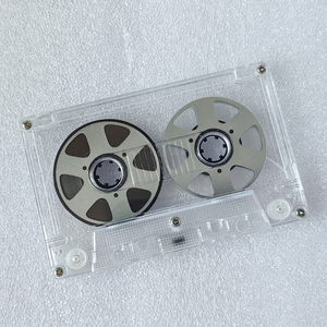Cinta de casete transparente con bobinas doradas para grabación y colección de audio, estilo vintage, magnética - Product Image 2