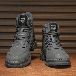รองเท้าบูทหุ้มข้อสูงผู้ชาย ระบายอากาศ กันน้ำ วัสดุ PU สังเคราะห์ ซับในตาข่าย พื้นยาง EVA แฟชั่นสปอร์ต ขายดี - Product Image 6