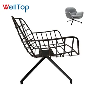 VT-03.917 WELLTOP yeni gelenler mobilya donanım için tembel dönen kanepe sandalye eğlence sandalye demir çerçeve otel oturma odası ev