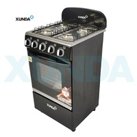 Cuisinière à gaz Xunda en promotion avec 4 brûleurs, installation autonome, four intégré