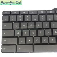 Teclado de Portátil en Inglés Estadounidense para HP Chromebook 14 14-DB 14 G6 14 G7 L82960-001, Teclado sin Marco, sin Retroiluminación