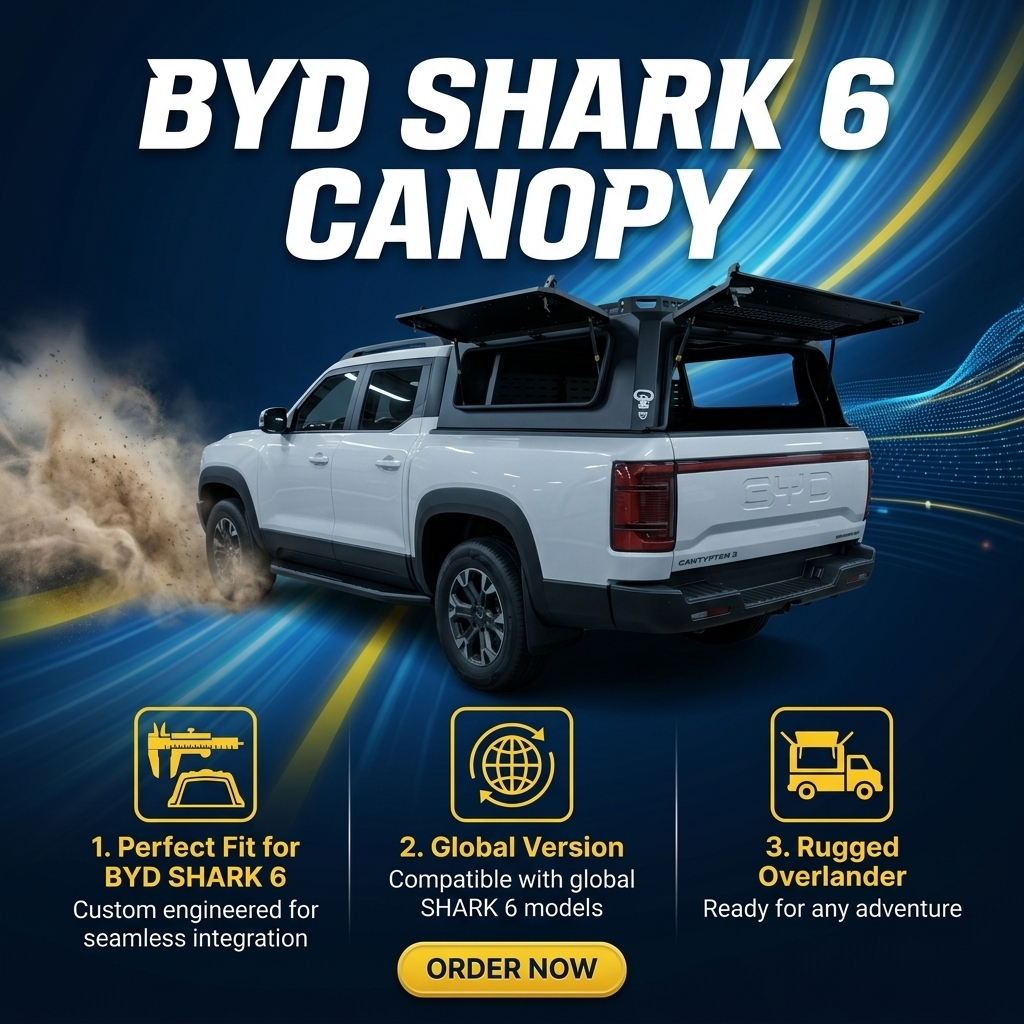 Galvanized Steel Integrated Truck Canopy | BYD Shark