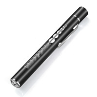 Lampe stylo LED Doctor Pupil à double source lumineuse, rechargeable USB, en alliage d'aluminium, IP20, pour examen médical oral
