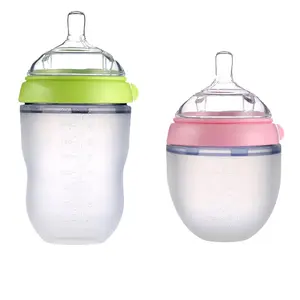 Prezzo di fabbrica biberon per bambini per alimenti in Silicone antigerme biberon per latte materno BPA Free biberon 150ml 250ml