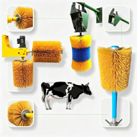 Brosse à corps pour vaches floquée haute densité, brosse de nettoyage pour l'élevage du bétail sans perte de poils pour les grandes exploitations laitières
