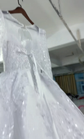 Robe de mariée de luxe 2026 entièrement ornée de cristaux, style robe de bal, manches longues transparentes, col rond illusion, grande taille, style africain, Vestido De Novia