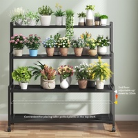 Nouveau support à fleurs pour balcon, étagère en fer multi-niveaux de type échelle, présentoir sur pied mobile pour pots de fleurs succulentes