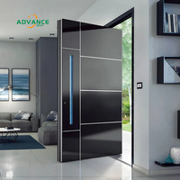 Portes d'entrée à verrouillage intelligent avec porte blindée durable au design moderne