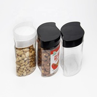 S-type transparante voedselblik, gepersonaliseerde PET-plastic pot met makkelijk te openen draaidop, voedselveilig.