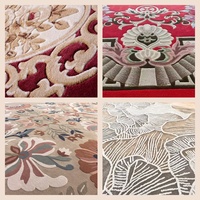 Tapis en laine de luxe sculpté à la main, tapis 3D gaufré fait main, taille personnalisée et design unique, tapis en laine pour la maison, l'hôtel, la salle de conférence