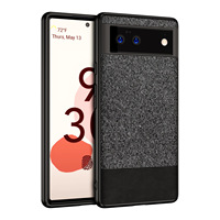 Couverture arrière de couleur de patchwork de toile anti-chute de côté doux pour la coque de téléphone de protection de Google Pixel 7/6/5A/4XL