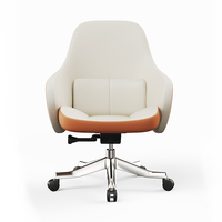 Chaise de bureau de direction en cuir pivotante de haute qualité, mobilier de bureau moderne pour salle de conférence, fabrication OEM et ODM de luxe KMJ