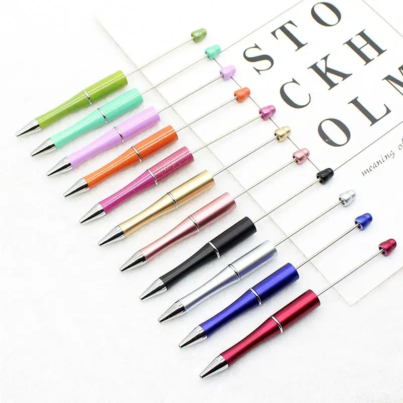 Creative DIY Escuela School Supplies Cute Cool Bead Pen for Women Students Teacher Bridal Christmas Gift Office Ballpoint Pens