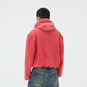 Nueva Sudadera con Capucha de Algodón 100% para Hombre, Estampado Otoño-Invierno, Logotipo Personalizado, Estilo Urbano, Efecto Desgastado, Holgada y Pesada - Product Image 5