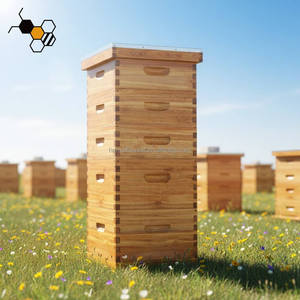 Equipo de Apicultura, <span class=keywords><strong>Colmena</strong></span> Langstroth de 5 Niveles y 10 Cuadros con Revestimiento de Cera, <span class=keywords><strong>Colmena</strong></span> Resistente en Venta - Product Image 1