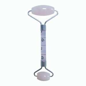Rodillo de doble cabezal con impresión 3D de cuarzo rosa, herramienta de masaje facial de jade, herramienta de spa - Product Image 2