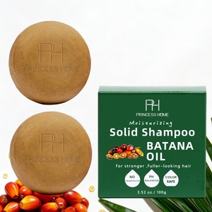 Shampooing <span class=keywords><strong>Solide</strong></span> Pur Batana 100g avec Logo Personnalisé – Renforce les Racines, Lisse les Frisottis, Hydrate et Répare les Cheveux Secs et Abîmés - Product Image 1