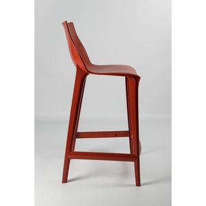 Mahi colorato rosso ruggine polipropilene fattoria sgabello da cucina Set di 8 sedie da Bar con materiale in PU - Product Image 4