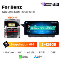Système de navigation automobile Navifly Snapdragon 685 avec écran 2400*900, dernier système Android, pour Benz GLK Classe X204, prend en charge la caméra arrière, ADAS, DVR
