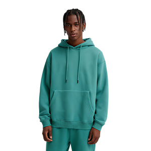 Fabricante de sudaderas con capucha TKAN263 al por mayor personalizado 450 550Gsm mezclas de algodón forro polar sudaderas con capucha de hombre de gran tamaño estampado con bordado - Product Image 3