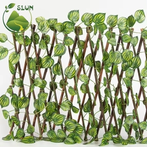 Trang Trí Giá Rẻ 100*200 Cm Pe Nhựa Nhân Tạo Màu Xanh Lá Cây Hàng Rào Hàng Rào Tấm Liễu Hàng Rào <span class=keywords><strong>Trellis</strong></span> Cho Ngoài Trời Backdrop Trang Trí - Product Image 2
