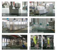 Ligne de production de céréales pour bébés entièrement automatique 150 kg/h, extrudeuse industrielle de farine instantanée, machines d'usine de nourriture pour bébés, usine de nourriture pour bébés personnalisée