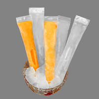 Tubes de yaourt personnalisés imprimés mat clair Transparent en plastique biodégradable Ziplock Popsicle sac d'emballage