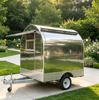 Camion de restauration mobile professionnel, châssis en aluminium, simple essieu, résistant à la rouille, équipement de cuisine personnalisable, facile à utiliser