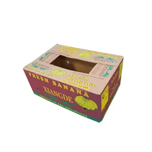 High Quality Strong Fruit Cardboard Corrugated Box for Banana Packing Paper Boxes Rigid Vegetable Packaging Boxes