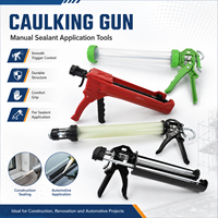 Pistola de calafateo comercial de 310 ml para sellado de juntas, aplicador manual de flujo uniforme con estructura de acero para marcos de ventanas, herramienta manual de limpieza