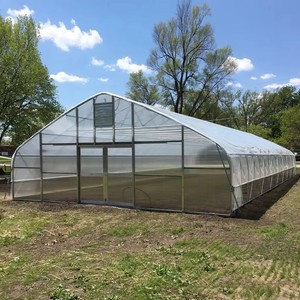 Invernadero de Plástico de Gran Escala con Control Climático Inteligente, Película de PO/PE de Alta Resistencia a los Rayos UV, para Cultivo de Vegetales y Flores - Product Image 6