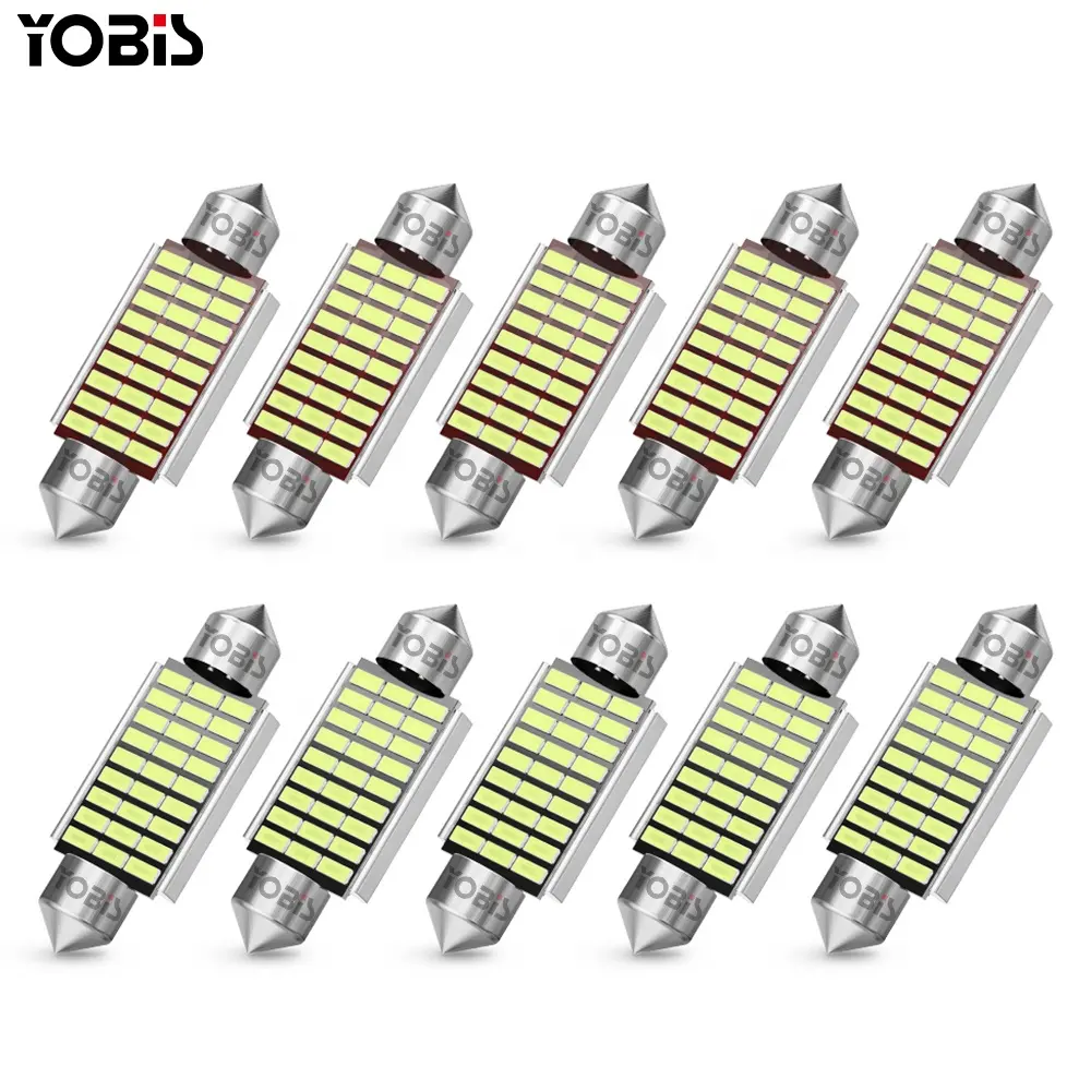 Yobis vurgulamak LED 12v Festoon 3014 çip 31/36/39/41mm Canbus araba ışık okuma lambası