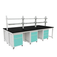 Schul labor möbel mit mobilen Schränken Mobile Island Lab Bench