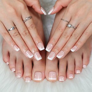 Ensemble <span class=keywords><strong>de</strong></span> <span class=keywords><strong>faux</strong></span> ongles et pointes d'orteils pour filles tendance en gros - 12 styles uni/paillettes/français, <span class=keywords><strong>faux</strong></span> ongles réutilisables pour femmes (mains et pieds) - Product Image 2